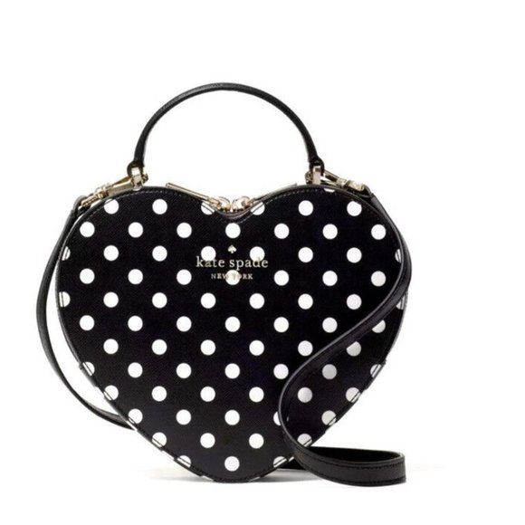 kate spade new york Handbags - Kate Spade purse Love Shack Heart handbag crossbody in polka dots NWT